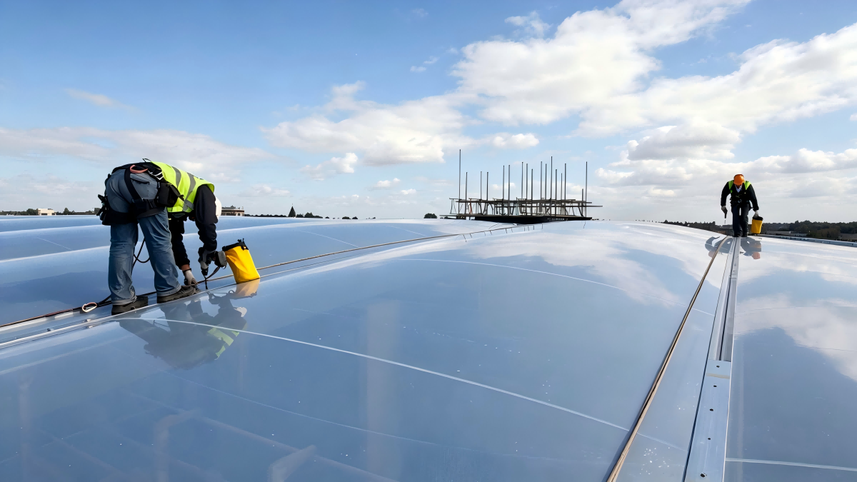 ​ETFE Film for Large-Span Commercial Sky Canopy